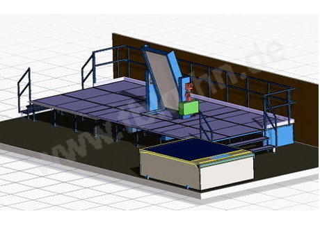 Zubehör Stanze Konstruktion 3D Modell Anlagentechnik